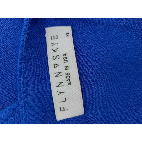 New Flynn Skye Mischa Mini Corset Dress Womens XS Royal Blue Rayon Fit Flare - Picture 6 of 7